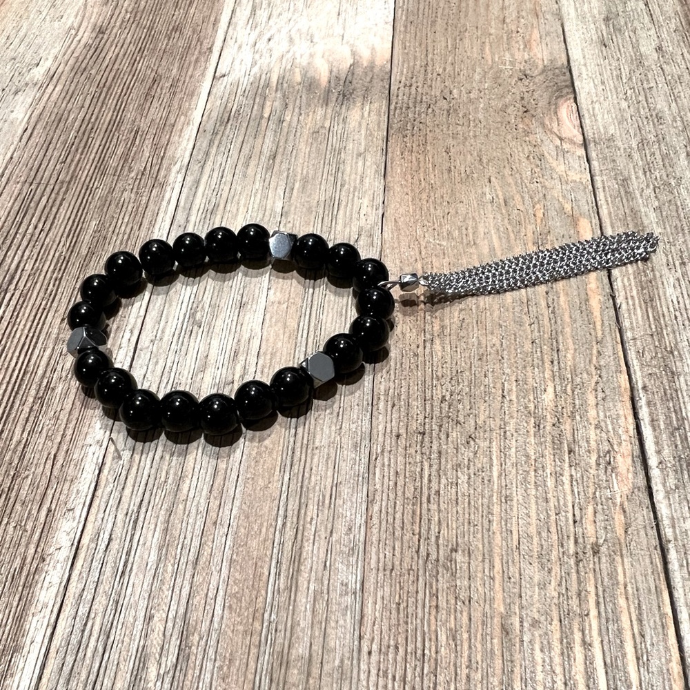 Black Jasper beaded bracelet
